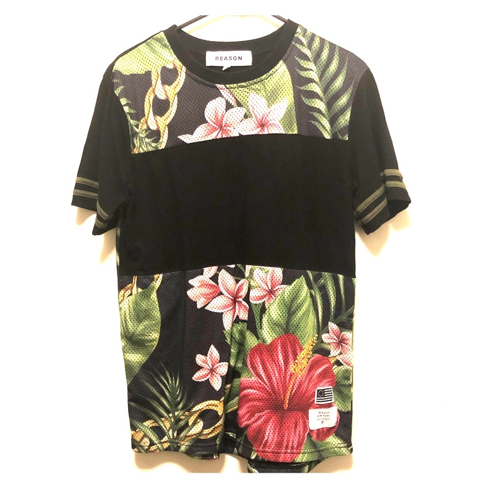 Men’s floral jersey shirt